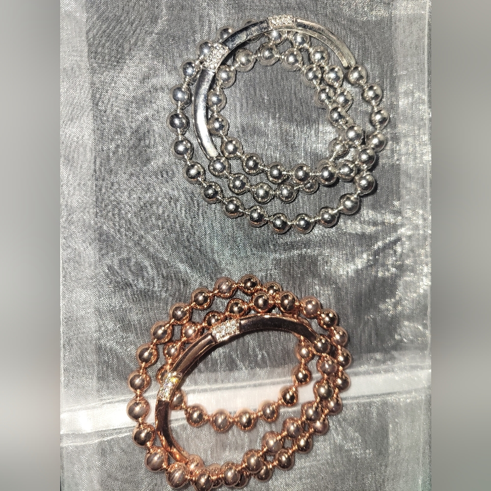 Fifth Avenue Collection Wrap bracelets (silver & rose gold)